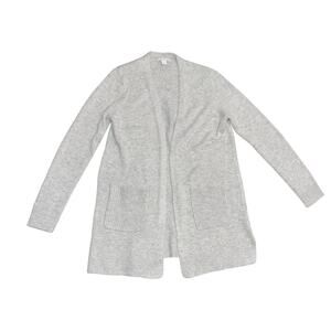 Amazon Essentials women's long Sleeve jersey stitch open cardigan gray medium